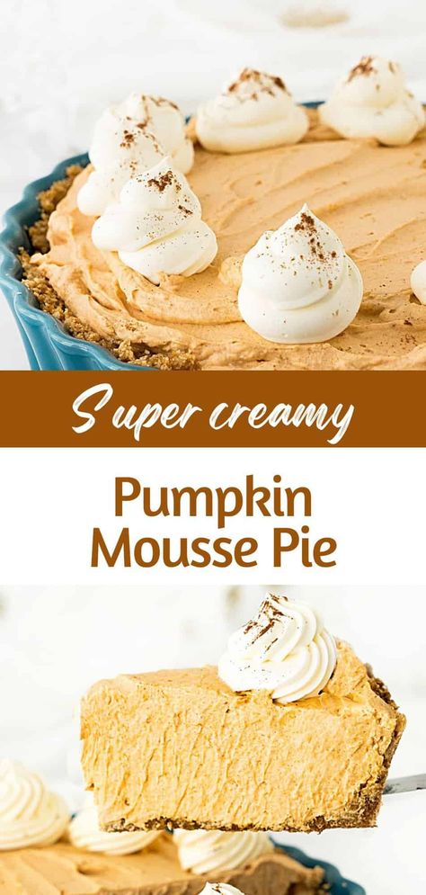 No Bake Pumpkin Chiffon Pie, No Bake Pumpkin Fluff Pie, Pumpkin Chiffon Pie Recipe, Pumpkin Mousse Pie, Pumpkin Chiffon, Pumpkin Chiffon Pie, Pie No Bake, Chiffon Pie, Mousse Pie