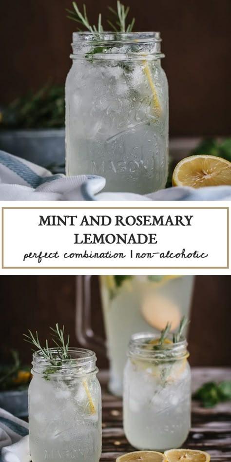 Rosemary Lemonade, Mapo Tofu, Fancy Drinks, Lemonade Recipes, Drinks Smoothies, Smoothie Drinks, Drink Me, Non Alcoholic Drinks, Tea Recipes