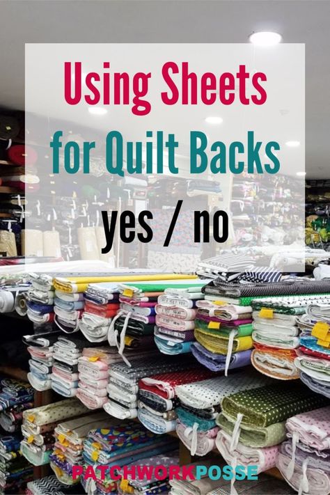 Using Bed Sheets as Quilt Backs - Patchwork Posse Patchwork, Crumb Quilting, Tshirt Quilt Diy, Patchwork Trends, Beginner Quilting Projects, Backing A Quilt, Tee Shirt Quilt, Rag Quilt Patterns, Quilt Blocks Easy