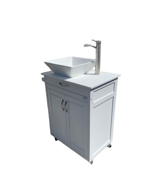 Portable Sink For Spa, Esthetician Sink Area, Esthetician Room With Sink, Esthetician Storage Ideas, Esthetician Room Storage Ideas, Diy Portable Sink, Spa Facial Room, Clinic Consultation Room Design, Spa Sink