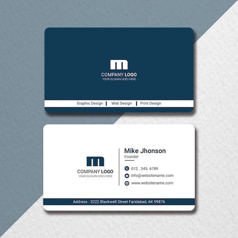 Flat business card Premium Psd | Premium Psd #Freepik #psd #business-card #business-card-visiting-card #business-name-card #visiting Corporate Visiting Card, Visiting Cards Design, Simple Business Card Design, Business Card Ideas, Business Card Design Minimal, Simple Card Designs, Corporate Business Card Design, Graphic Design Business Card, Premium Business Cards