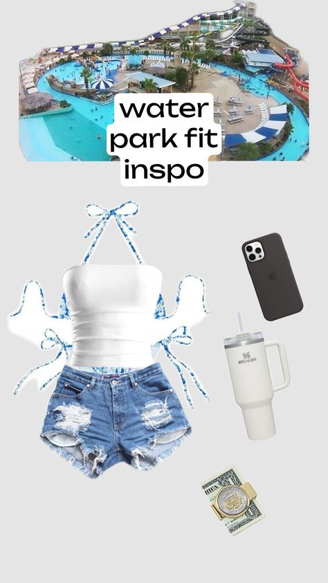 Waterpark inspo Water Park Outfit, Waterpark Outfit, June Ideas, Waterpark, Cute Everyday Outfits, Wet N Wild, Water Park, Hot Springs, Fitness Inspo