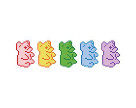 Candy Cross Stitch, Star Trek Cross Stitch, Bear Cross Stitch Pattern, Bear Cross Stitch, Gummy Bear Candy, Snitches Get Stitches, Colourful Cross Stitch, Nerd Crafts, Funny Cross Stitch Patterns