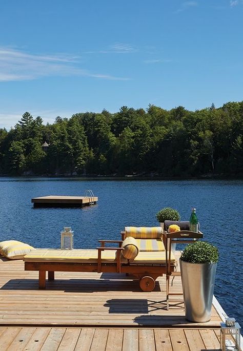 Cottage Dock, Summer Deck, Lake Dock, Lakefront Living, How Design, Lakeside Living, Cottage Life, Lake Living, Lake Cottage