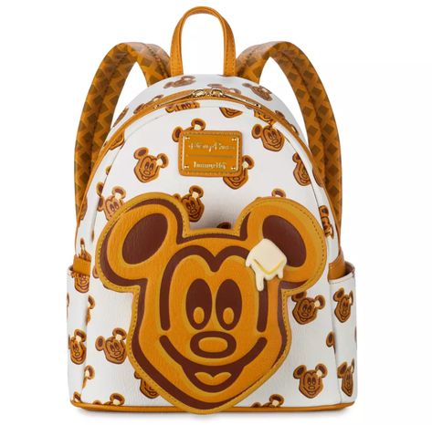 FINALLY, A Disney Backpack With Butter On It. Wait…What? Disney Parks Loungefly Backpack, Waffle Mini, Disney Loungefly Backpack, Mickey Waffle, Miki Fare, Lounge Fly, Stitch Shoes, Disney Bags Backpacks, Disney 50th Anniversary