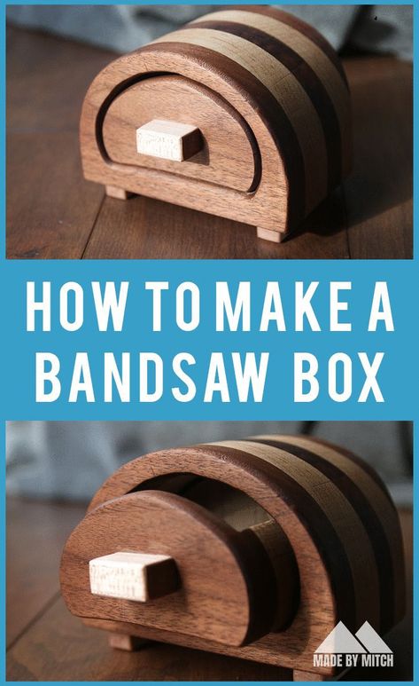 Learn how to make a simple bandsaw box. Woodworking Gift Ideas, Kids Woodworking Projects, Bandsaw Projects, Bandsaw Box, Wood Projects For Beginners, Wood Crafting Tools, Woodworking Box, Woodworking Projects For Kids, Band Saw