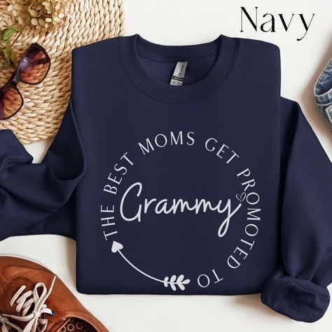 Grammy Sweatshirt, Grammy Gifts, Promoted to Grandma, Mother's Day Gift for Grammy, Pregnancy Reveal, Grandma to Be Gift, Grandma Sweater - Etsy Becoming A Grandma, Grammy Sweatshirt, Gigi Gifts, Grammy Gift, Promoted To Grandma, Gigi Gift, Grandma To Be, Gigi Shirts, Grandma Sweatshirt