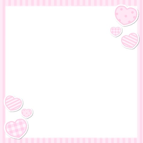 Kawaii, Pink Bg, Cute Pink Background, Heart Overlay, Cute Borders, Phone Layouts, Kawaii Background, My Melody Wallpaper, Overlays Cute