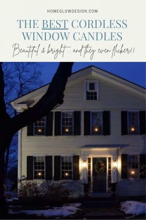 My 3-Year Review: The Best Cordless, Battery-Operated Window Candles Battery Operated Window Candles, Christmas Window Candles, Window Candle, Cheap Candles, Window Candles, Candle Lamps, American Interior, Farmhouse Inspiration, Stucco Walls