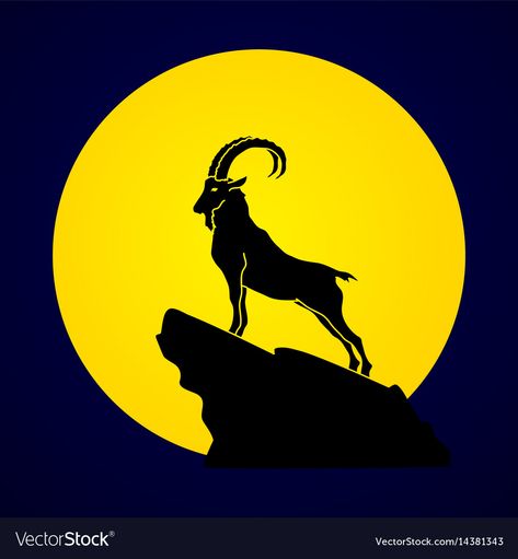 Ibex Goat Drawing, The Goat, Goat Vector, Arte Aries, Goat Paintings, Goat Logo, Goat Art, Bull Tattoos, Mountain Illustration