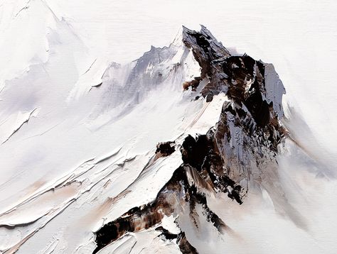 Majestic-Mountain-Range_F1 Abstract Mountain Painting, Abstract Mountain Art, Mountain Artwork, Moody Art, Apartment Art, Resin Art Painting, Oil Pastel Drawings, Winter Painting, Painting Art Lesson