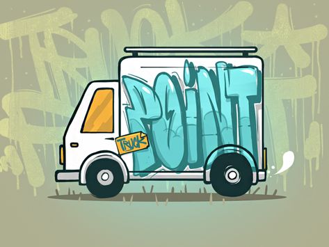 Truck Drawing, 90s Tattoos, Nostalgic 90s, Graffiti Art Letters, Graffiti Wildstyle, Graff Art, New York Graffiti, Military Drawings, Graffiti Words