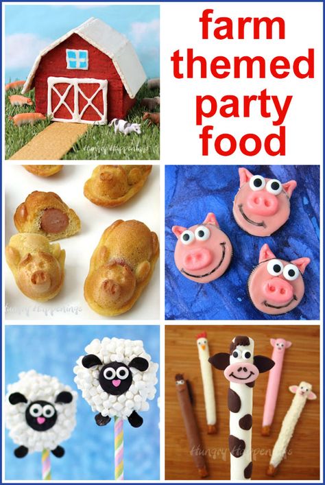 Farm Animals Cooking Activities, Farm Themed Party Food Ideas, Cow Themed Appetizers, Pig Shaped Food, Farm Themed Snacks Preschool, Farm Breakfast Party, Farm Animal Themed Food, Farm Animals Themed Birthday Party, Sheep Food Ideas