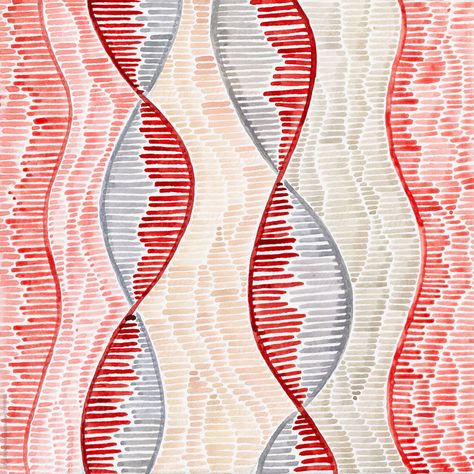 Abstract Science Art, Dna Helix Art, Dna Art Illustrations, Dna Drawing Art, Dna Art Design, Dna Painting, Dna Aesthetic, Principles Of Design Movement, Dna Illustration