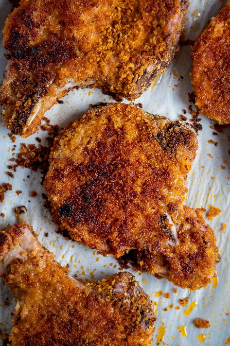 Coated Pork Chops, Best Fried Pork Chops, Shake And Bake Pork Chops, Bake Pork Chops, Baked Pork Loin, Shake And Bake Pork, Homemade Shake And Bake, Loin Recipes, Dinner Pork