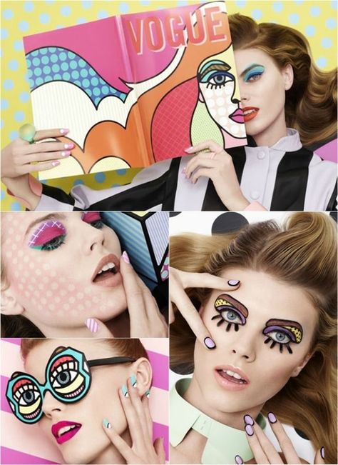 Pop Art In Fashion Vogue Japan, March 2013 Pop Art Fashion Photography, Art In Fashion, Pop Art Costume, Pop Art Party, Japan March, Fashion Photography School, Pop Art Makeup, Pop Art Fashion, Fashion Vogue