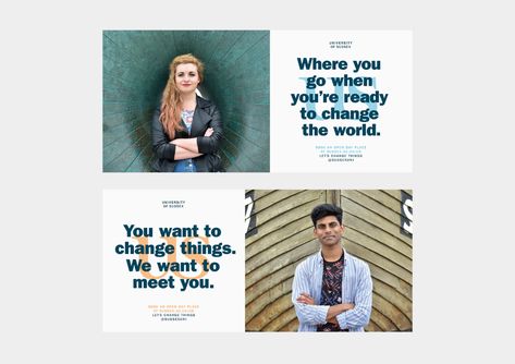 University Marketing, School Advertising, University Of Sussex, Liberal Arts College, Social Templates, University Admissions, Employer Branding, Folder Design, Brand Campaign