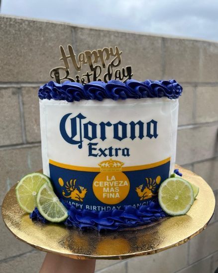 Corona Beer Cake Beer Themed Cake, Beer Party Theme, Blush Wedding Theme, Sugar Sheets, 50th Cake, Birthday Cake For Him, Beer Cake, Edible Cupcake Toppers, Cake Printing