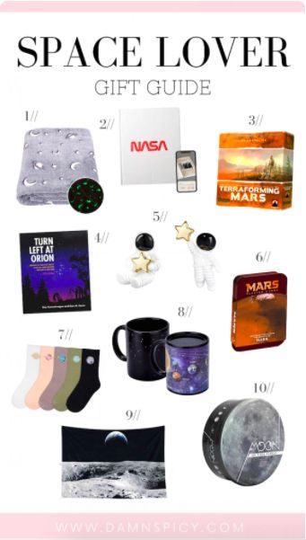 Space Gift Guide Space Gifts For Him, Space Related Gifts, Space Themed Gift Basket, Space Gifts For Kids, Astronomy Gifts Diy, Gifts For Astronomy Lovers, Gifts For Space Lovers, Space Gifts For Men, Astronomy Aesthetic Room