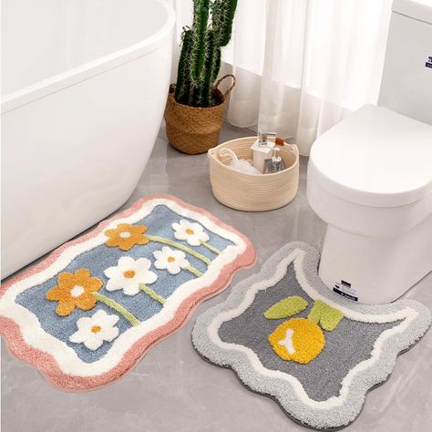 Bathroom Rug Set 2 Piece, Soft Pink Cute Bath Mat and U-Shaped Contour Toilet Rug, Absorbent Microfiber Plush Bath Rug Set, Non-Slip Bath Carpet, Machine Washable, 32x20 Plus 22x20 Visit the PTAEXC Bathroom Rug Set, Cute Bath Mats, Bathroom Mat Sets, Toilet Rug, Bathroom Carpet, Toilet Mat, Bathroom Rug Sets, Linen Storage, Bath Mat Sets