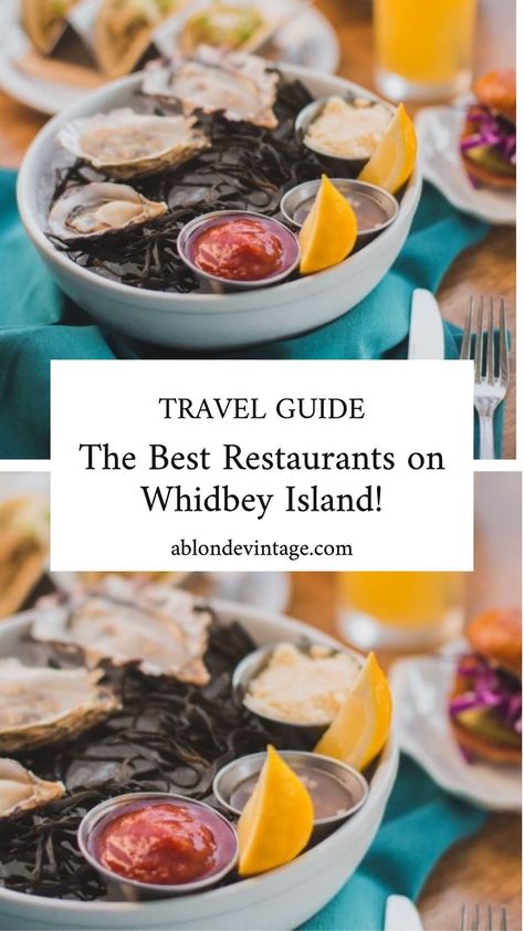 These are the best Whidbey Island restaurants! #whidbeyisland #islandsnearseattle #seattleislands #whidbeyislandrestaurants Whidbey Island Washington, Washington State Travel, Raw Oysters, Savory Cheese, Washington Travel, Brunch Restaurants, Fish House, Whidbey Island, Vintage Lifestyle