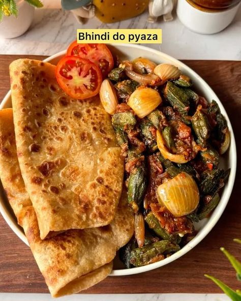 Divya on Instagram: "Bhindi do pyaza recipe 😍🔥. Save this for later 💟.  Ingredients-  1. Mustard oil - 1/4 cup  2. Bhindi - 250 gm  3. Onion- 3  4. Jeera - 1 tsp  5. Garlic paste- 1 tsp  6. Tomato-1  7. Haldi powder- 1/2 tsp  8. Red chilli powder- 1 tsp  9. Coriander powder- 1 tsp  10. Jeera powder - 1/2 tsp  11. Garam masala - 1/2 tsp  12. Salt - 1 tsp  13. Water - 1/4 cup   Do try this recipe and let me know if you liked it or not 😍😍.   Follow @cookingdiaryathome  For more such amazing content ❤️.  ❌NO REPOST❌  [ Bhindi do pyaza , lunch recipe, cooking video, easy recipe, Ranchi blogger]   #bhindidopyaza #bhindi #reelinstagram #recipereels #ranchi #cookingdiaryathome" Bhindi Do Pyaza Recipe, Ladies Finger Recipe, Lady Fingers Recipe, Haldi Powder, Small Pantry Organization, Lunch Recipe, Small Pantry, Mustard Oil, Coriander Powder