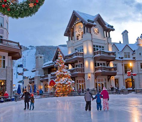 Colorado Picture Ideas, Vail Colorado Summer, Vail Colorado Winter, Best Family Ski Resorts, Colorado Christmas, Vail Resorts, Vail Village, Vail Co, Denver Botanic Gardens