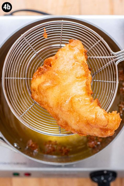 How to beer batter and fry fish. Simple and delicious beer battered cod or haddock made with a juicy, New England Style IPA. Fish and chips recipe #seafoodrecipes #fishandchips #friedfish #beerbatteredfish Cod And Chips, Fried Haddock Recipes Fish Fry, Cod Fish And Chips Recipe, Fish And Chips Batter, Pescatarian Dishes, Fried Cod Fish, Beer Battered Fish Recipes, Fish And Chips Recipe, Beer Battered Cod