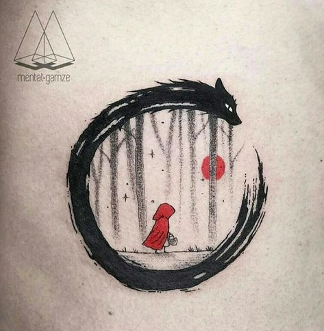 Red Riding Hood Tattoo, Calf Tattoo Men, Sleeve Tattoos For Men, Cool Half Sleeve Tattoos, Quarter Sleeve Tattoos, Sleeve Tattoo Ideas, Mens Shoulder Tattoo, Full Sleeve Tattoos, Calf Tattoo