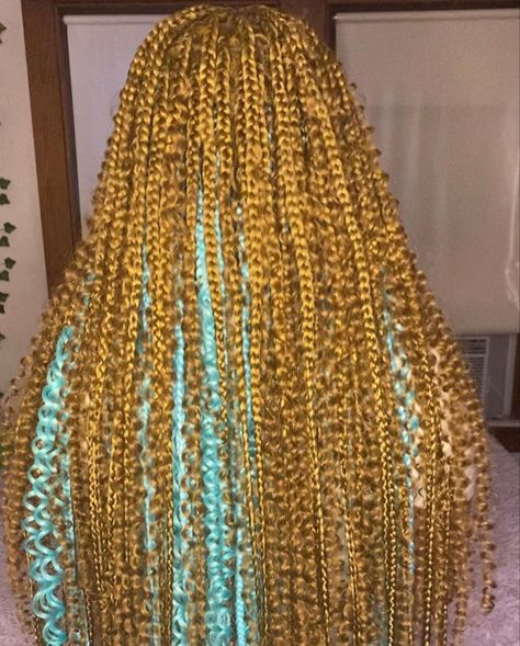 Bohemian Braided Hair, Blue Braids, Braiding Hair Colors, High Fashion Hair, Big Box Braids Hairstyles, Weave Styles, Ethnic Hairstyles, Cute Box Braids Hairstyles, Braided Hairstyles For Teens