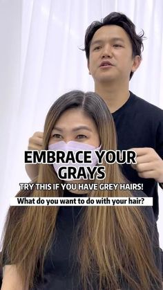 Glen / Highlight / Balayage on Instagram: "Embrace your Grays ✨ Grey Blending hair transformation Prelightening with @milbonmalaysia High Bleach with @olaplex Base Color and Toning with @addicthy_color 3 Silver + 3 Topaz Maintain with @olaplexmalaysia No:4P @nekderx.official #hairreels #hairreelsvideo #reelshair #reelhair #hairtransformation #hairmakeover #hairbeforeandafter #beforeandafterhair #greyblending #embraceyourgrey #ashgrey #ashgreyhair #greybalayage #ashbalayage #milbonmalay Grey Blending Hair, Brown Hair Going Grey, Ash Brown Hair With Highlights, Asian Hair Highlights, Ash Brown Hair Balayage, Brown Hair With Silver Highlights, Ash Gray Hair Color, Grey Brown Hair, Balayage Hair Grey