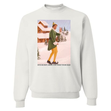 Elf 'Bye Buddy' Crewneck Sweatshirt – United Monograms Buddy The Elf Shirt Ideas, Buddy The Elf Family Shirts, Buddy The Elf Family Pyjamas, Buddy The Elf Sweatshirt, Lord Of The Rings Sweatshirt, Elf Sweatshirt, United Monograms, Holiday Monogram, Buddy The Elf