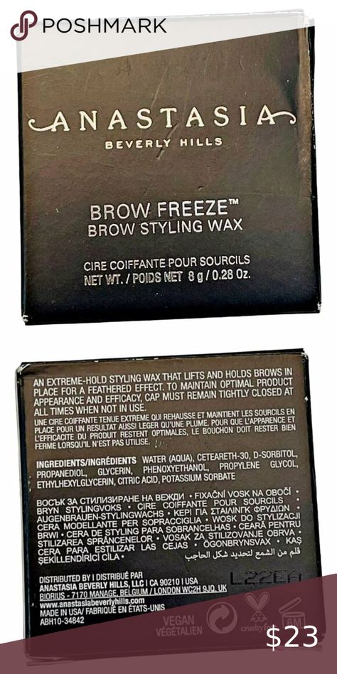 Anastasia Beverly Hills ABH Brow Freeze Brow Styling Wax Clear 0.28oz 8g Brow Freeze, Brow Styling, Home Search, Anastasia Beverly Hills, Beverly Hills, Wax, Tags, Jewelry Watches, I Love