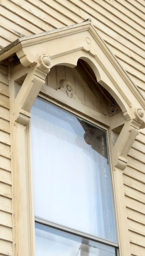 House Trim Exterior, Exterior Window Trim Ideas, Window Trim Ideas, Exterior Window Trim, Victorian Windows, Victorian Exterior, Diy Fireplace Makeover, Exterior Window, Trim Ideas