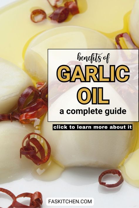 A bottle of homemade garlic oil with whole garlic cloves and a sprig of fresh herbs nearby. The garlic oil is golden and clear, showcasing the infused garlic. This image highlights the simplicity and flavor enhancement that garlic oil brings to cooking. Garlic Oil Benefits, Store Garlic, Benefits Of Garlic, How To Store Garlic, Garlic Benefits, Oil Remedies, Garlic Oil, Everyday Meals, Culinary Skills