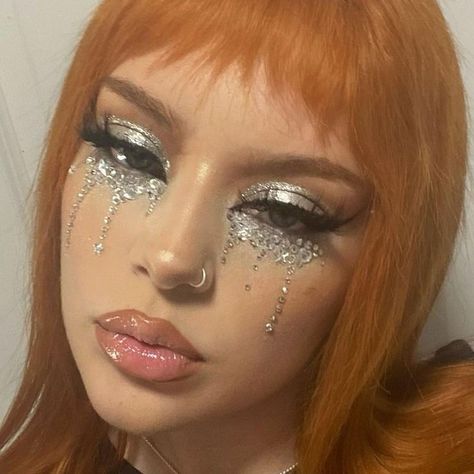 Red Hair, Glitter, Makeup, Red, Hair, Silver, Instagram, Make Up