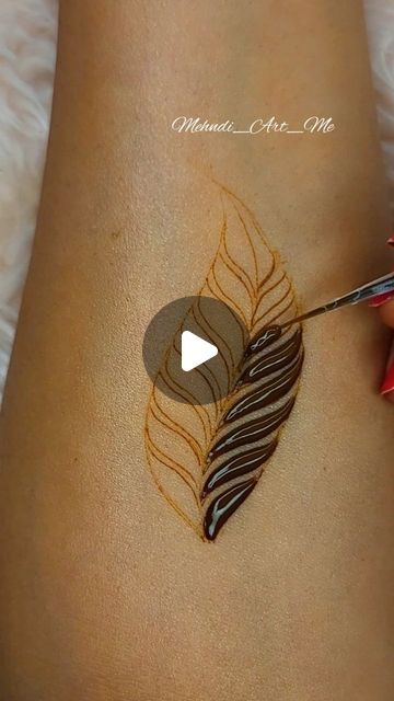 Mehndi Leaf Design, Leave Mehndi Design, Leaf Henna Design, Thick Mehndi Designs, Leaves Mehndi Design, Leaf Mehndi Design, Mhndi Design, Leave Design, Henna Leaves