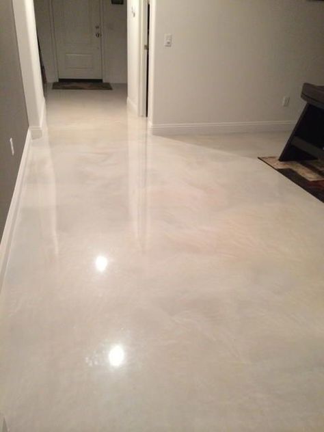 Epoxy Floor White, Cement Floors In House, Stained Cement Floors, White Concrete Floors, Concrete Floors Living Room, Polished Cement Floors, Concrete Kitchen Floor, Concrete Floors In House, Interior Concrete Floors