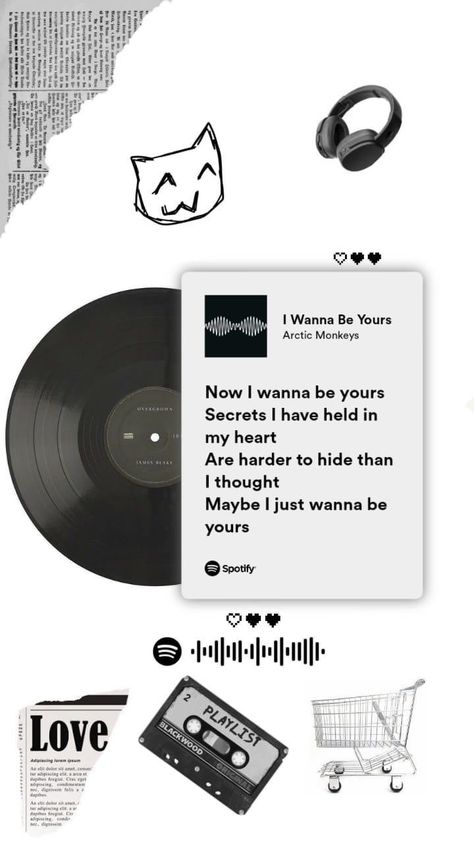 I Wanna Be Yours, Spotify Instagram, Wanna Be Yours, Monkey Wallpaper, Kartu Valentine, Music Poster Ideas, Music Collage, Happy End, Wallpaper Doodle