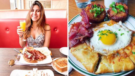 The 12 Best Restaurants In Ottawa For A Hangover Brunch, According To Local Foodies - Narcity Breakfast Poutine, Ottawa Restaurants, Breakfast Nachos, Banana Bread French Toast, Breakfast Burger, Bacon And Eggs, Breakfast Wraps, Bagel Sandwich, Classic Breakfast