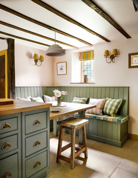 Three 17th-century Cotswold cottages become a cohesive, colourful house | House & Garden Cotswold Cottages, Colourful House, Cotswold House, Cotswold Cottage, Cotswolds Cottage, Coral Walls, Mews House, Ceiling Murals, Irish Cottage