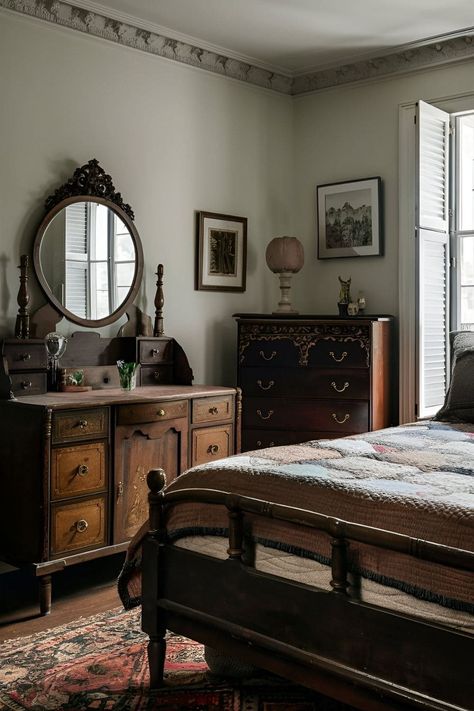 15 Aesthetic Vintage Bedroom Ideas Vintage Lovers Will Adore Aesthetic Vintage Bedroom Ideas, Aesthetic Vintage Bedroom, Vintage Aesthetic Bedroom, Bedroom Ideas Vintage, Inspiring Aesthetic, Vintage Bedroom Styles, 15 Aesthetic, 2024 Bedroom, Vintage Bedroom Ideas