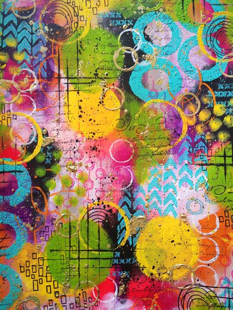 Art Journal Backgrounds, Gelli Printing Art, Gelli Plate Art, Art Journal Prompts, Intuitive Painting, Art Journal Techniques, Intuitive Art, Soyut Sanat Tabloları, Arte Inspo