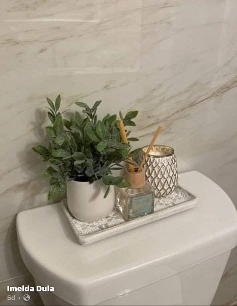 Bathroom Tray Decor, Bathroom Counter Decor, Bathroom Decor Themes, Guest Bathroom Decor, Bad Inspiration, Restroom Decor, Bathroom Decor Apartment, Bathroom Design Decor, Bathroom Inspiration Decor