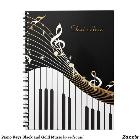 Piano Book Cover, Music Notebook, Piano Keys, Music Design, Notebook Design, Notebook Planner, Piano Music, Dog Bowtie, Custom Accessories