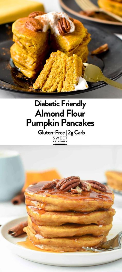 These easy keto pumpkin pancakes are the most delicious keto fall breakfast with a moist, slightly sweet texture and only 1.8 grams of net carbs!Bonus, they are gluten-free pumpkin pancakes made with keto flours, so keep reading to learn more! Keto Pumpkin Waffles Almond Flour, Keto Pumpkin Pancakes Almond Flour, Keto Pumpkin Spice Pancakes, Grain Free Pumpkin Pancakes, Keto Pumpkin Breakfast Recipes, Flourless Pumpkin Pancakes, Almond Flour Pumpkin Pancakes, Gf Pumpkin Pancakes, Keto Brunch Ideas