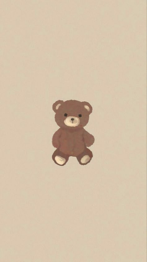 Brown Teddy Bear Aesthetic Wallpaper, Teddybear Aesthetic Wallpaper, Teddy Bear Lockscreen, Bear Lockscreen, Wallpaper For Ipad, Teddy Bear Drawing, Teddy Bear Wallpaper, Handy Wallpaper, Cocoppa Wallpaper