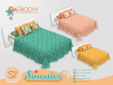 The Sims Resource - Simxties Da Groovy Bed Sims 4 Cc Furniture Living Rooms, Sims 4 Beds, Sims 4 Cheats, The Sims 4 Pc, Sims 4 Anime, Sims 4 Bedroom, Sims 4 Expansions, Tumblr Sims 4, Sims 4 Gameplay