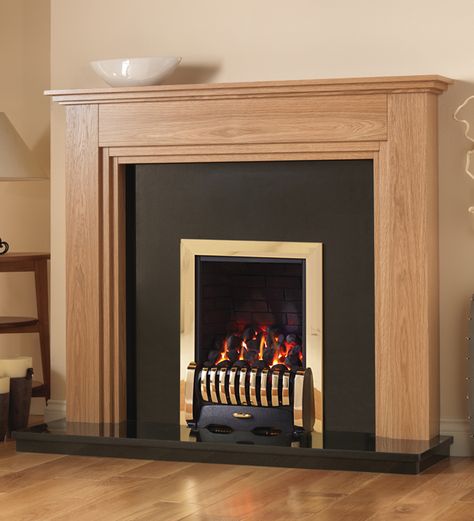 Whitton Fire Surround, From Pureglow Living Flame Gas Fire, Wooden Fire Surrounds, Wood Fireplace Surrounds, Granite Hearth, Inset Fireplace, Inset Electric Fires, Fireplace Suites, Wooden Fireplace, Mounted Fireplace