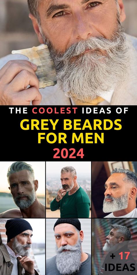 Elevate your grooming game in 2024 with The Refined Edge: Grey Beards for Men 2024. Explore a wide range of grey beard styles suitable for older individuals, bearded men, and even those with bald heads. Dive into the world of grey beards and find inspiration, including unique options for black men. Embrace the timeless allure of grey beards and redefine your look this year. Grey Beard Styles For Men, Gray Beard Styles, Men With Grey Hair And Beards, Salt And Pepper Beards, Grey Beard Styles For Bald Men, Beard Styles For Bald Men, Gray Beards Older Man, Beards, Black Men Gray Beards